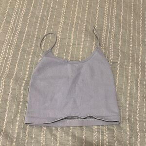 Lavender Ribbed Crop Top